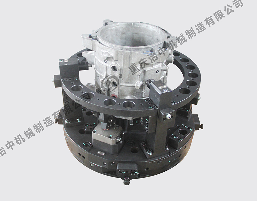 立車(chē)電機(jī)殼夾具